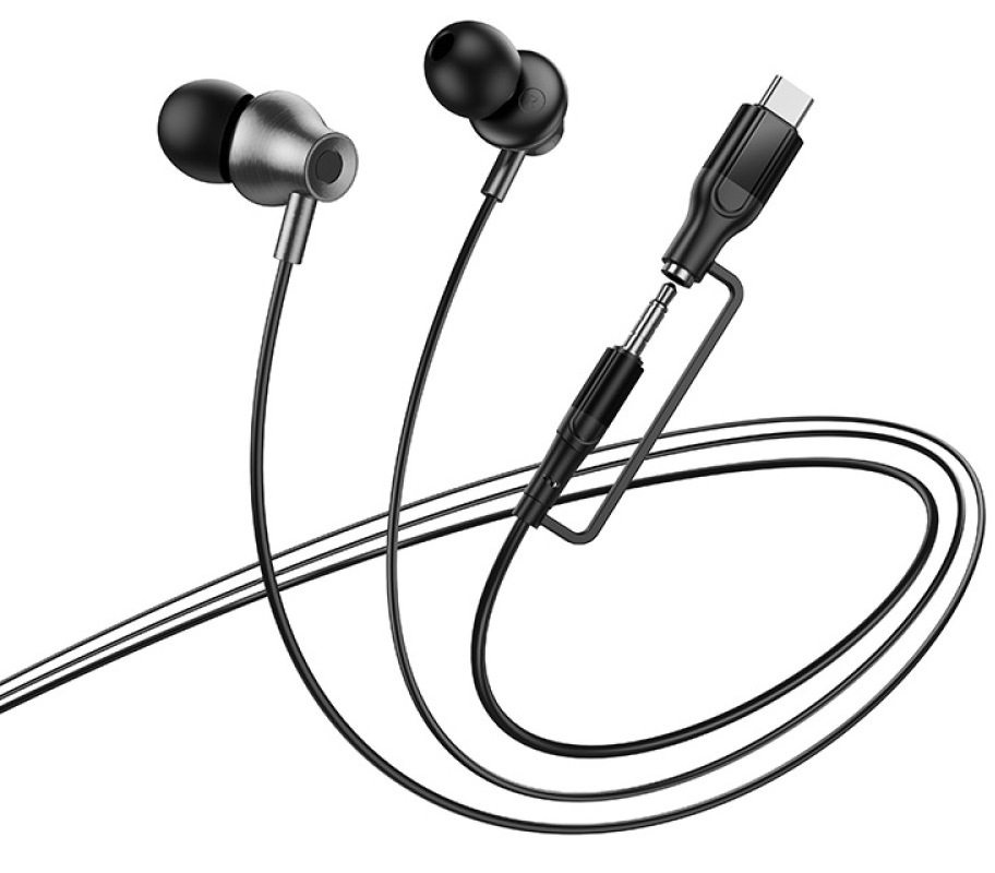 Słuchawki bezprzewodowe 3,5 mm / USB-C HOCO M119A, czarny
