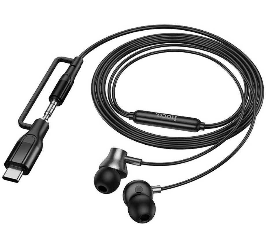 Słuchawki bezprzewodowe 3,5 mm / USB-C HOCO M119A, czarny