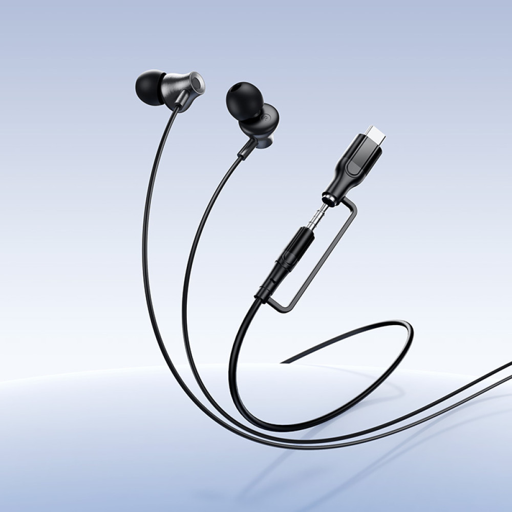 Słuchawki bezprzewodowe 3,5 mm / USB-C HOCO M119A, czarny