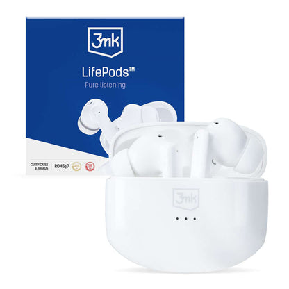 Bluetooth Handsfree 3MK LIFEPODS, TWS, ANC, White