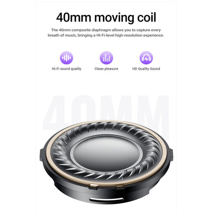 Handsfree Bluetooth Acefast H8, A2DP, ANC, Srebrny