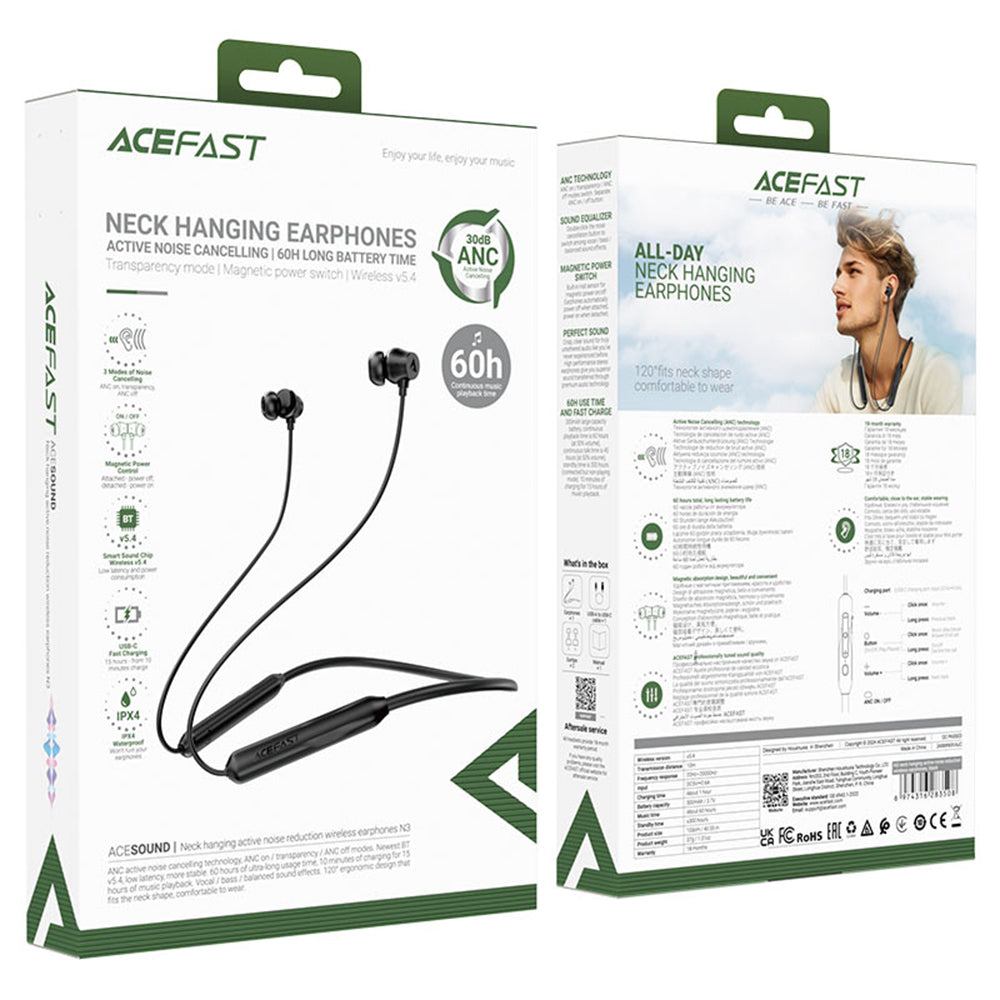 Handsfree Bluetooth Acefast N3, A2DP, Czarny