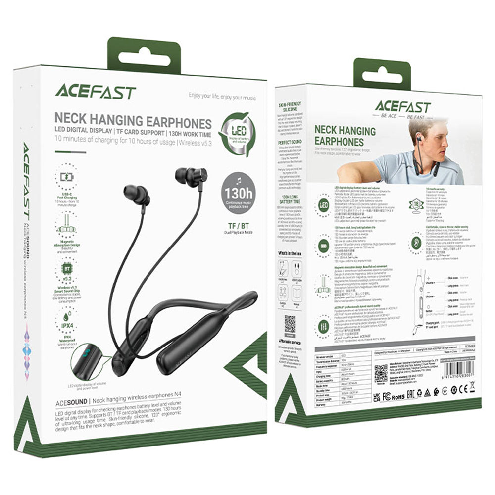 Handsfree Bluetooth Acefast N4, A2DP, Czarny