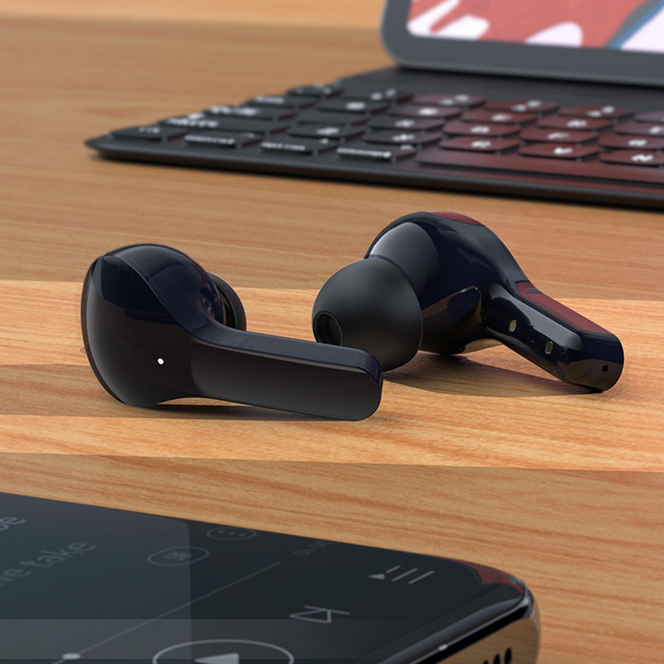 Handsfree Bluetooth Acefast T6, TWS, Granatowy