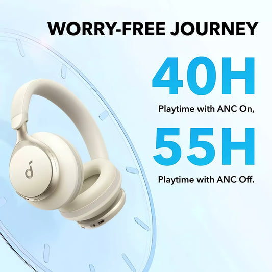 Zestaw głośnomówiący Bluetooth Anker SoundCore Space On, wielopunktowy, A2DP, ANC, biały A3035G21