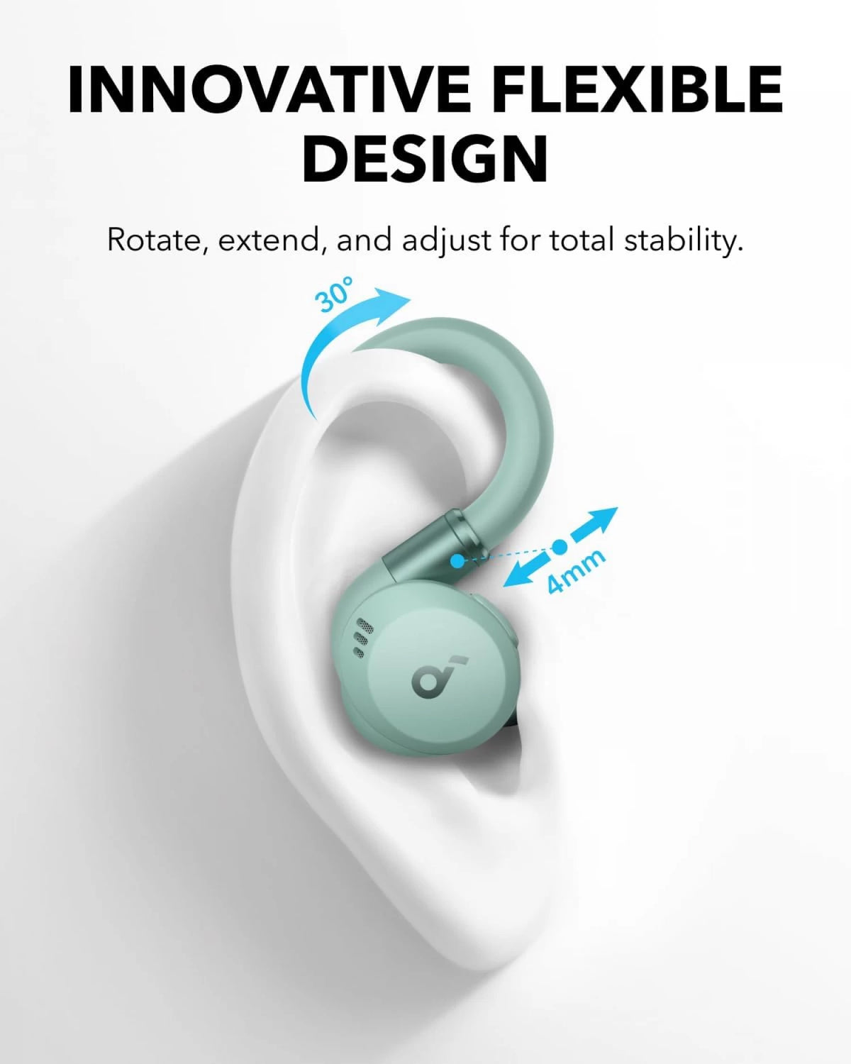 Słuchawki Bluetooth Anker Soundcore Sport X20, TWS, ANC, zielone A3968G61