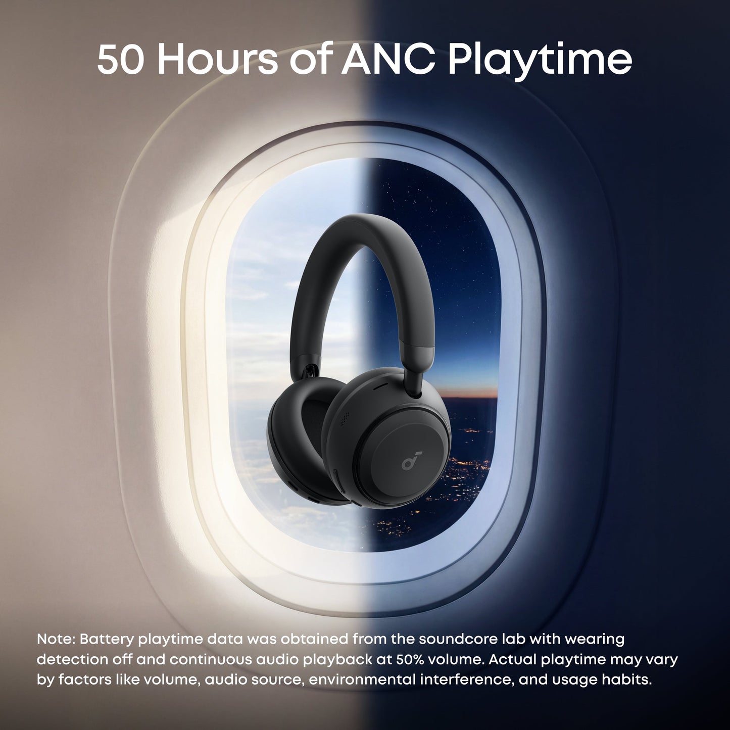 Zestaw słuchawkowy Bluetooth Anker SoundCore Space 2, A2DP, ANC, Czarny D1402G11