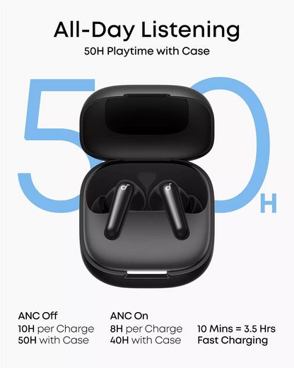 Zestaw słuchawkowy Bluetooth Anker SoundCore R60i, TWS, ANC, Czarny D1202G11
