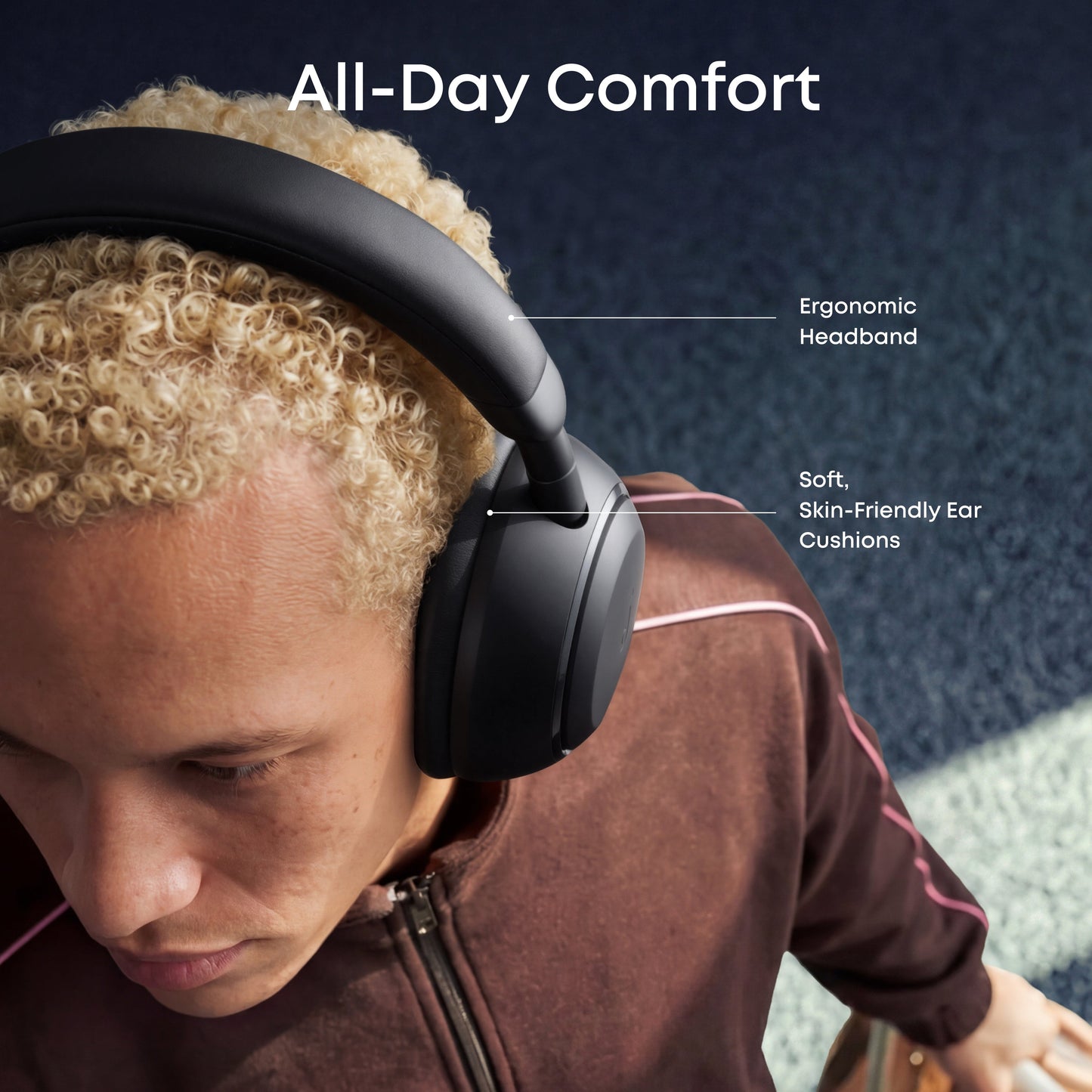Zestaw słuchawkowy Bluetooth Anker SoundCore Space 2, A2DP, ANC, Czarny D1402G11