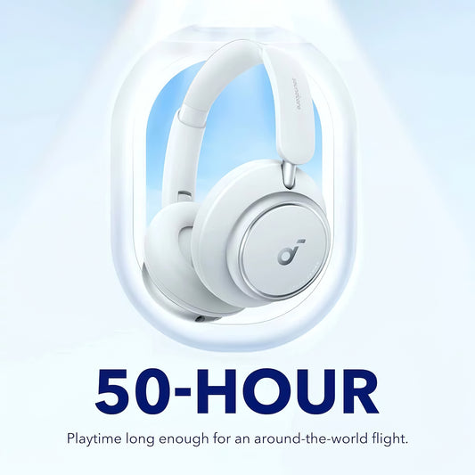 Zestaw głośnomówiący Bluetooth Anker SoundCore Space Q45, wielopunktowy, A2DP, ANC, biały A3040G21