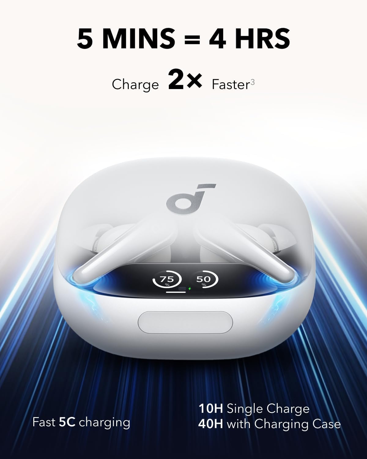 Zestaw słuchawkowy Bluetooth Anker SoundCore Liberty 4 Pro, TWS, ANC, biały A3954G21