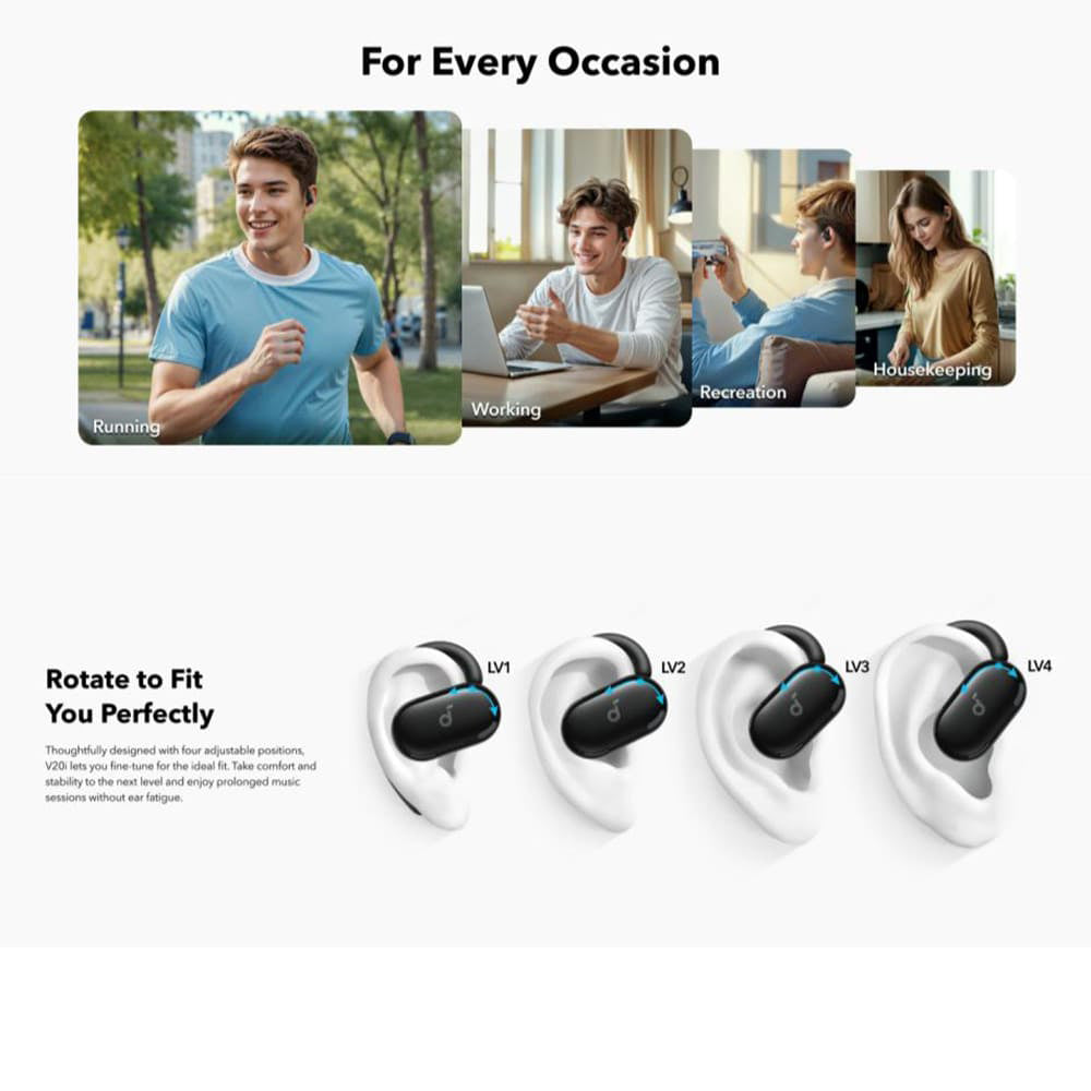 Handsfree Bluetooth Anker SoundCore V20i, TWS, Biały A3876G21