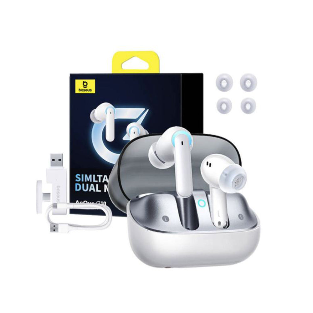 Handsfree Bluetooth Baseus AeQur G10, TWS, Biały A00055400221-00