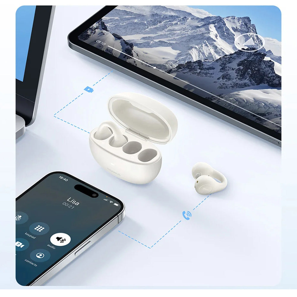 Handsfree Bluetooth Baseus AirGo AS01, TWS, Biały A00069101223-00