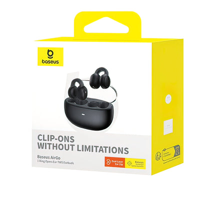 Handsfree Bluetooth Baseus AirGo 1 Ring, TWS, Czarny A00069201113-00