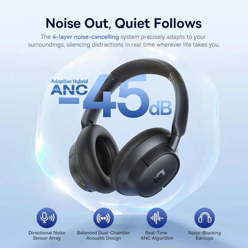 Handsfree Bluetooth Baseus Bass BH1 NC, MultiPoint, A2DP, ANC, Czarny A0203703