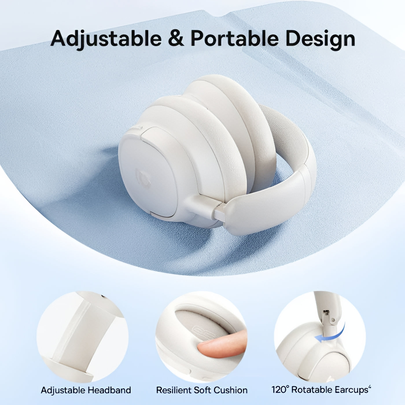 Handsfree Bluetooth Baseus Bass BH1 NC, MultiPoint, A2DP, ANC, Biały A0203702