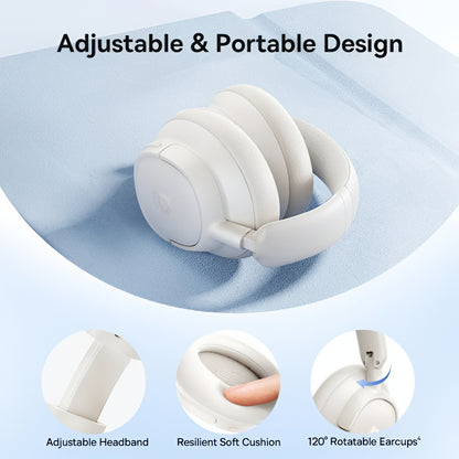 Handsfree Bluetooth Baseus Bass BH1 NC, MultiPoint, A2DP, ANC, Biały A0203702