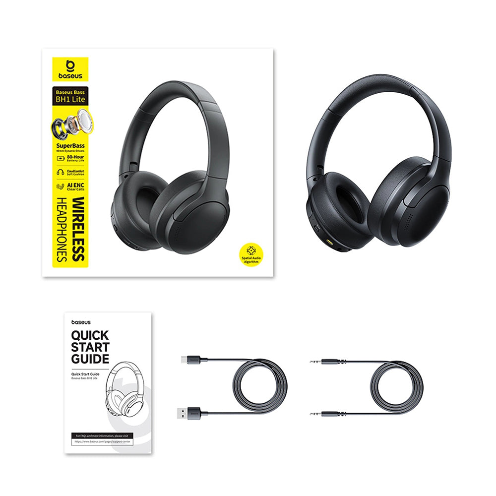 Handsfree Bluetooth Baseus BH1 Lite, A2DP, Czarny A0203C00