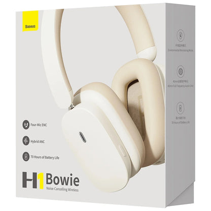 Zestaw głośnomówiący Bluetooth Baseus Bowie H1, A2DP, ANC, Crem