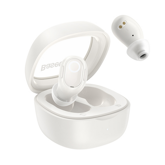Zestaw słuchawkowy Bluetooth Baseus Bowie WM02, TWS, biały, ponownie zapakowany NGTW370202