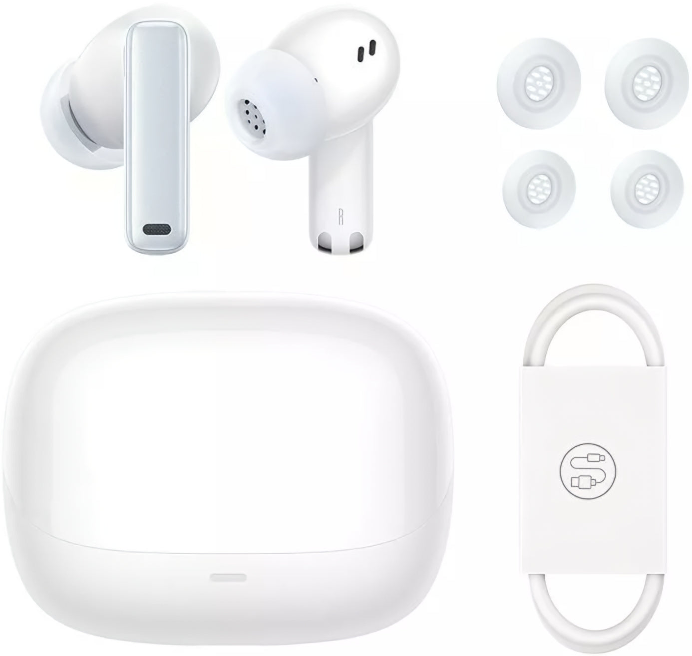 Handsfree Bluetooth Baseus Bowie M2s, TWS, ANC, Biały NGTW350102