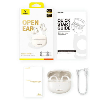 Handsfree Bluetooth Baseus Bowie MC1, TWS, Biały A00083501226-00