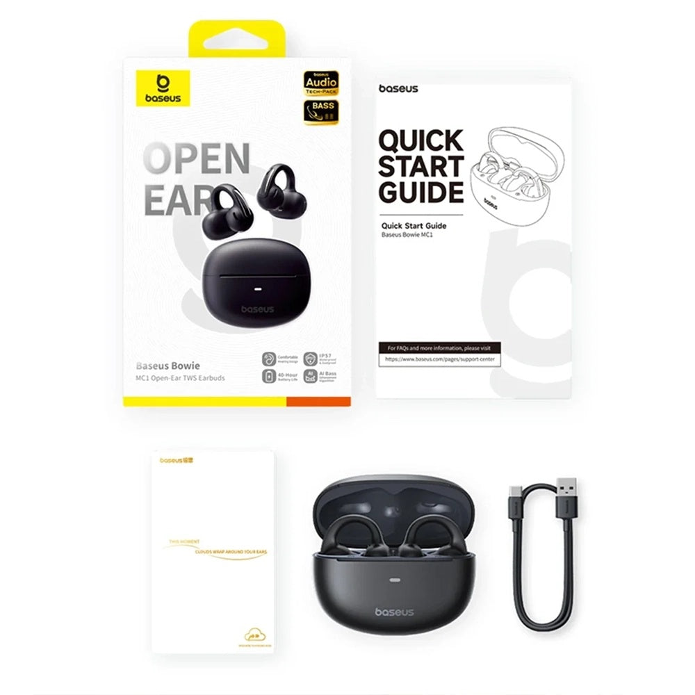 Baseus Bowie MC1 Bluetooth Handsfree, TWS, Black A00083501126-00