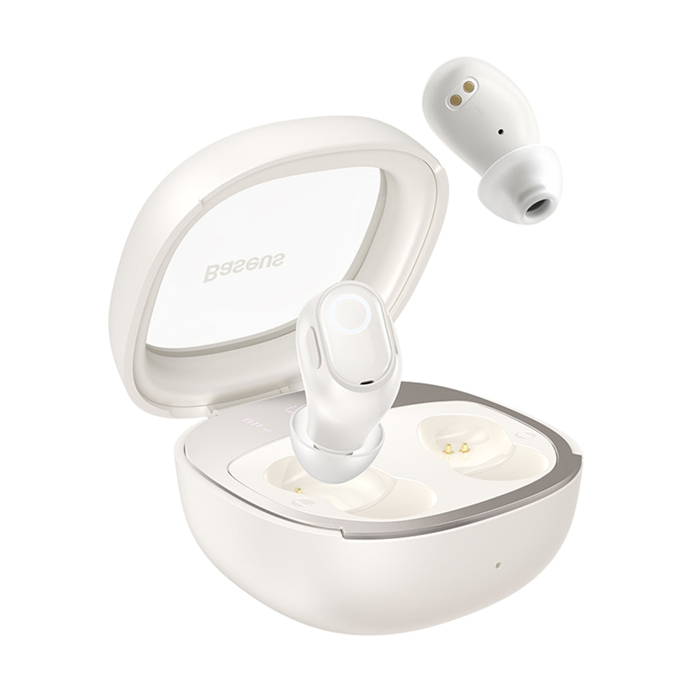 Handsfree Bluetooth Baseus WM02+, TWS, Biały NGTW370302