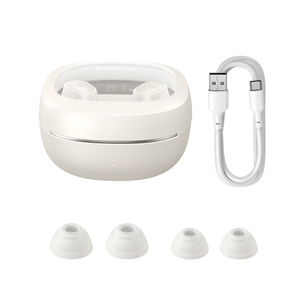 Handsfree Bluetooth Baseus WM02+, TWS, Biały NGTW370302