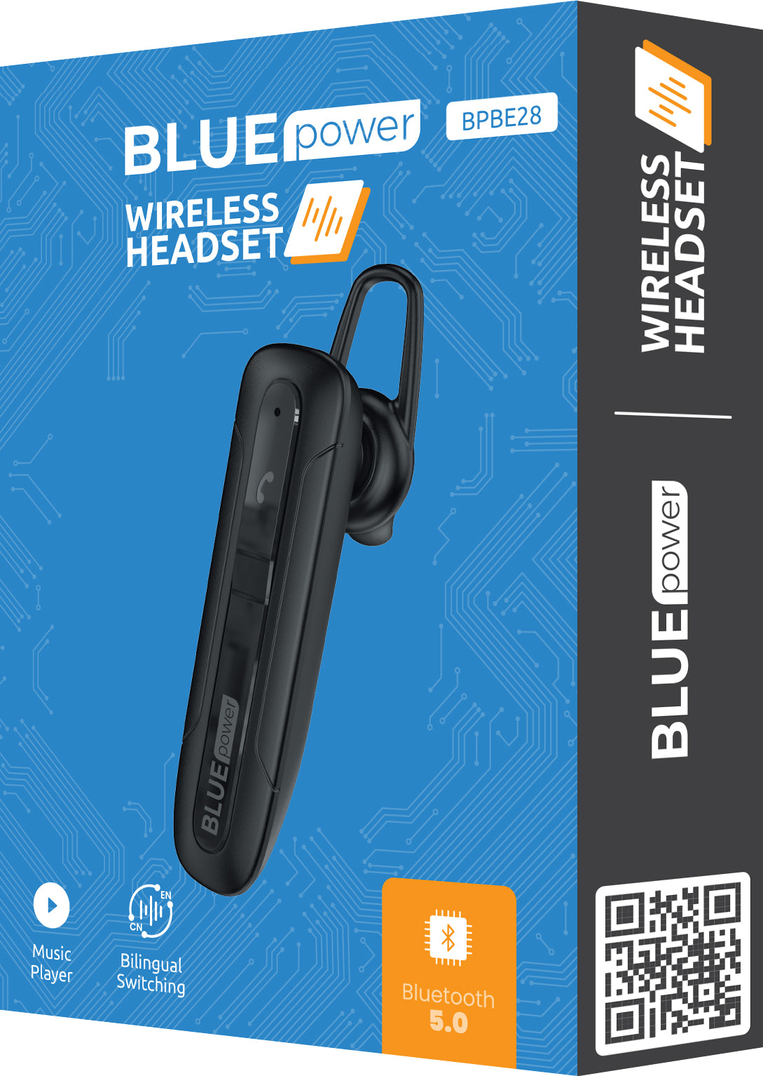 Zestaw głośnomówiący Bluetooth Blue Power BPBE28, A2DP, czarny 