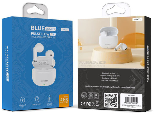 Handsfree Bluetooth Blue Power BPX33, TWS, Biały