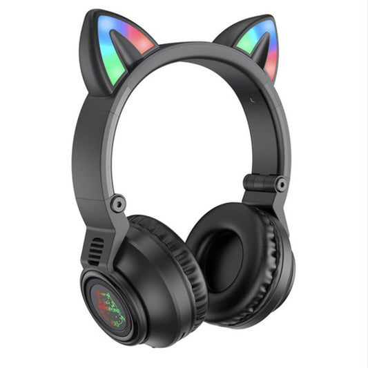 Handsfree Bluetooth Borofone BO18 Cat Ear, A2DP, Czarny