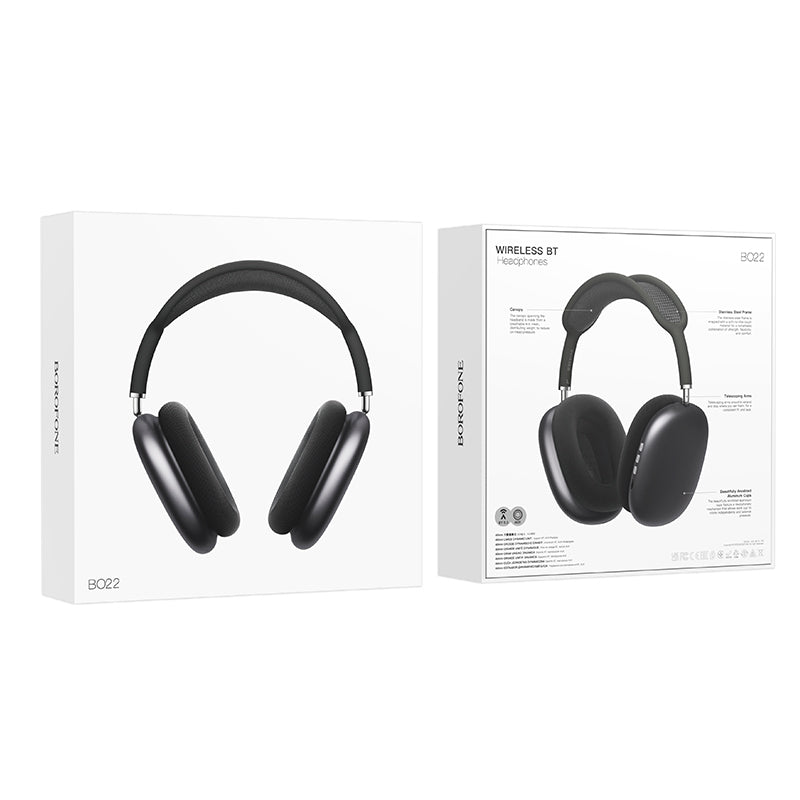 Handsfree Bluetooth Borofone BO22 Elegant, A2DP, Szary