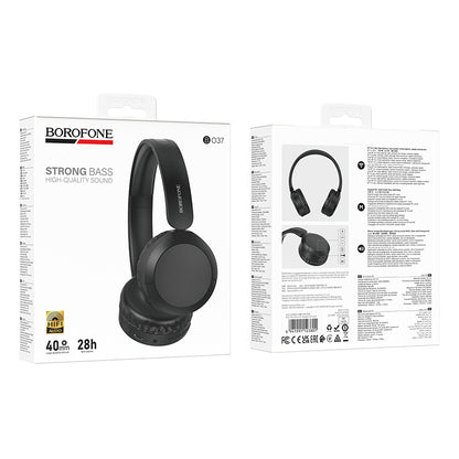 Zestaw słuchawkowy Bluetooth Borofone BO37 Marvellous, A2DP, Czarny
