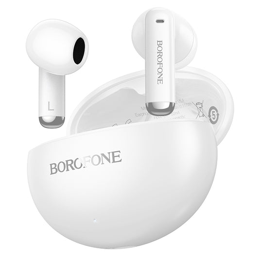 Zestaw słuchawkowy Bluetooth Borofone FQ12 Nice, TWS, biały