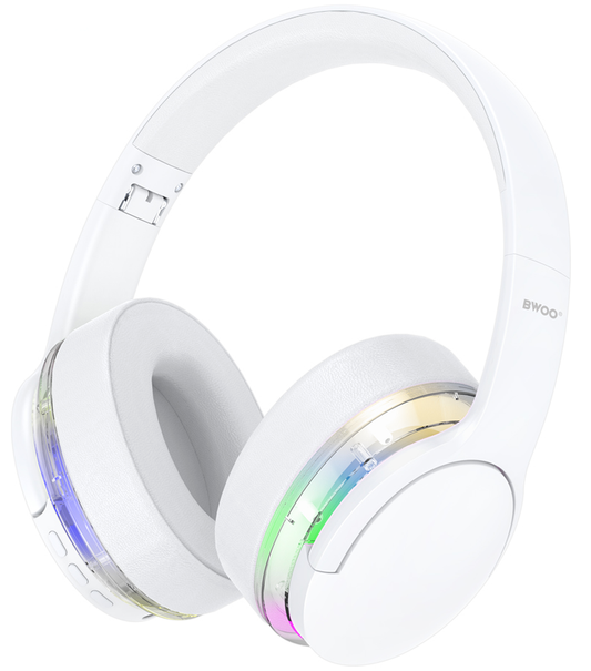 Zestaw słuchawkowy Bluetooth BWOO BO-BW587, A2DP, ANC, biały
