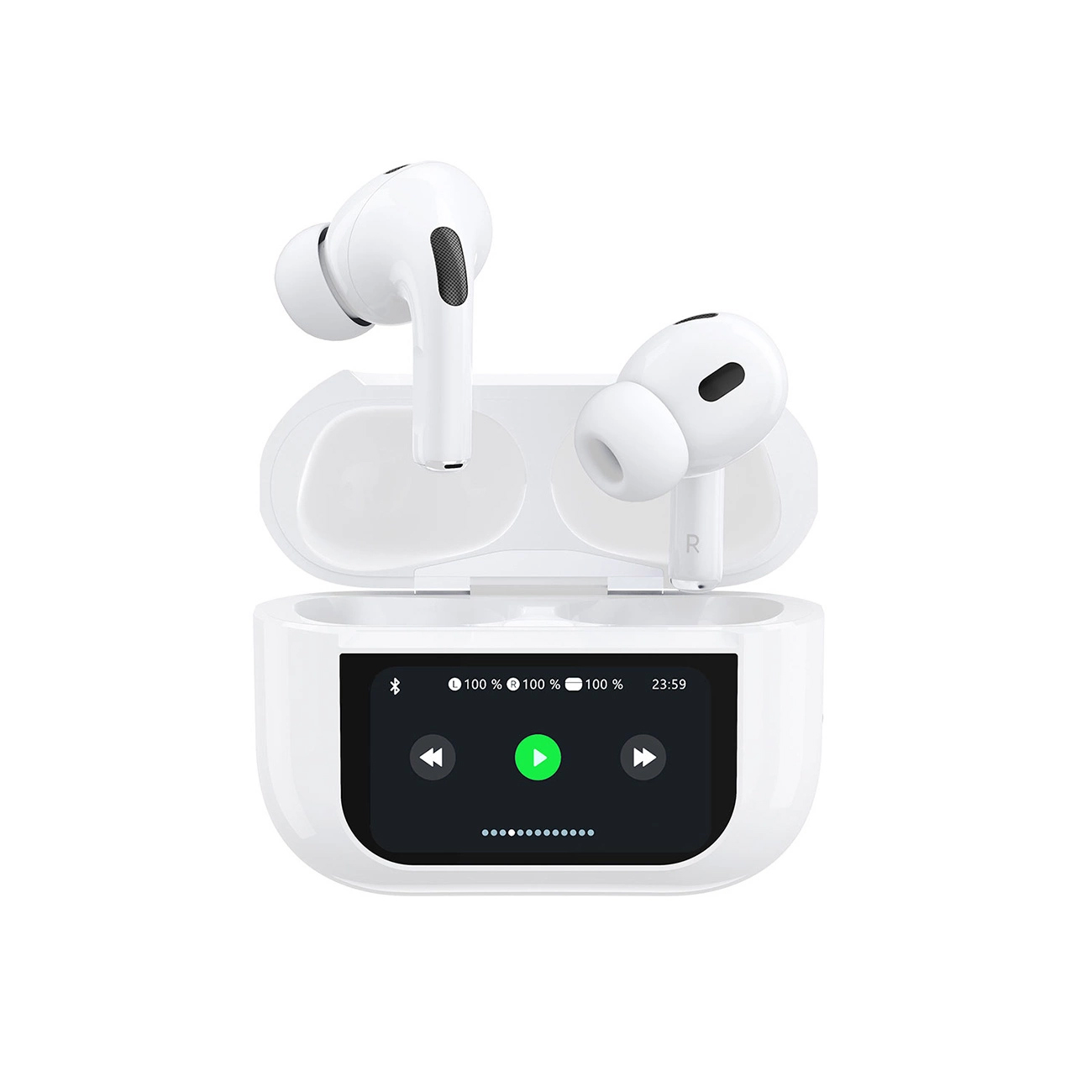 Handsfree Bluetooth Dudao U19 Display, TWS, White, Resealed