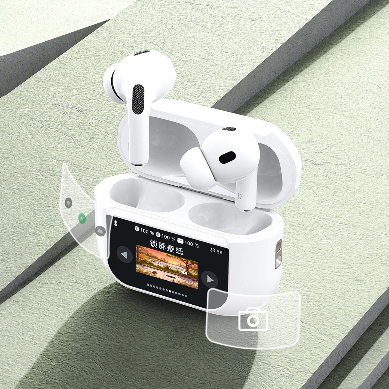 Handsfree Bluetooth Dudao U19 Display, TWS, Biały