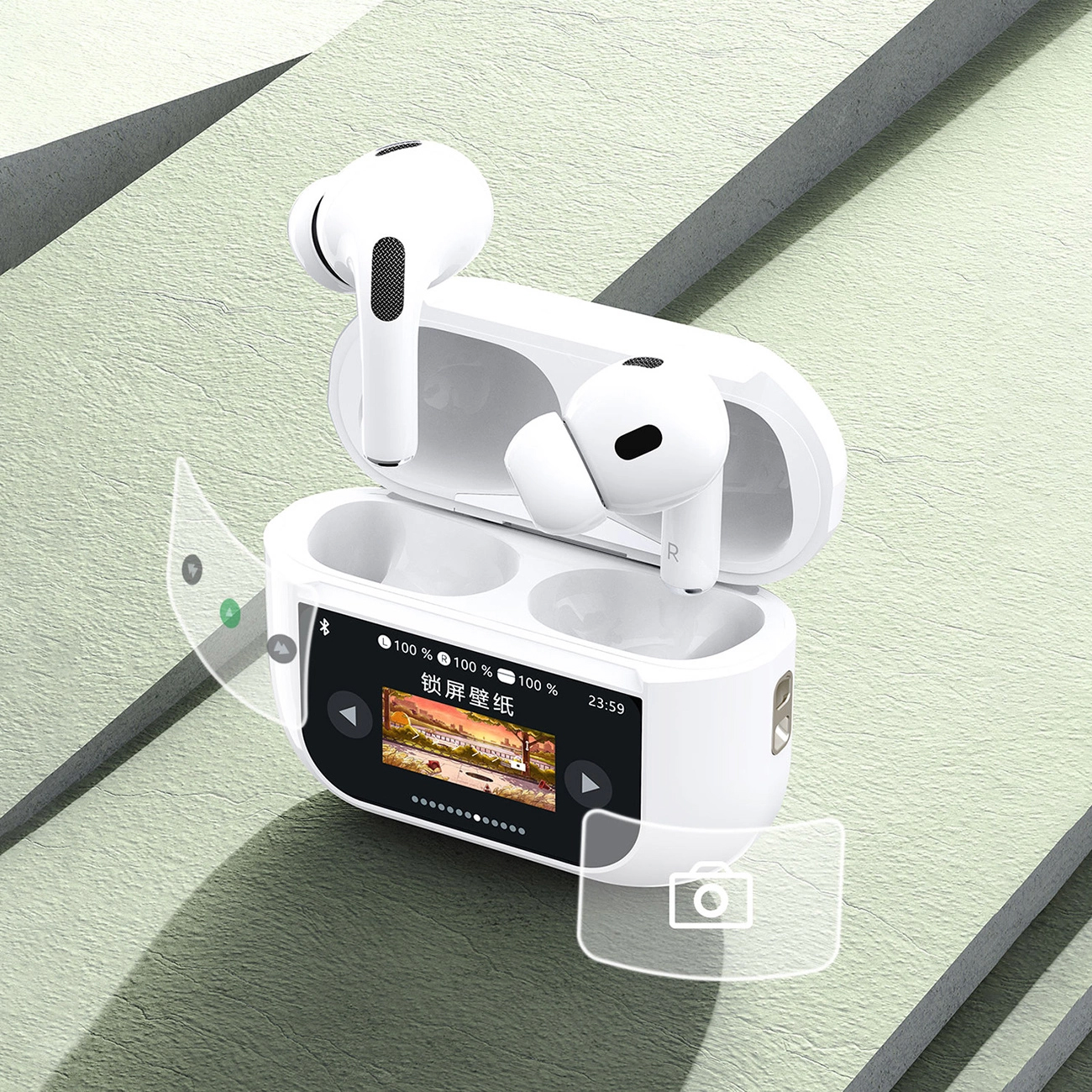 Handsfree Bluetooth Dudao U19 Display, TWS, White, Resealed
