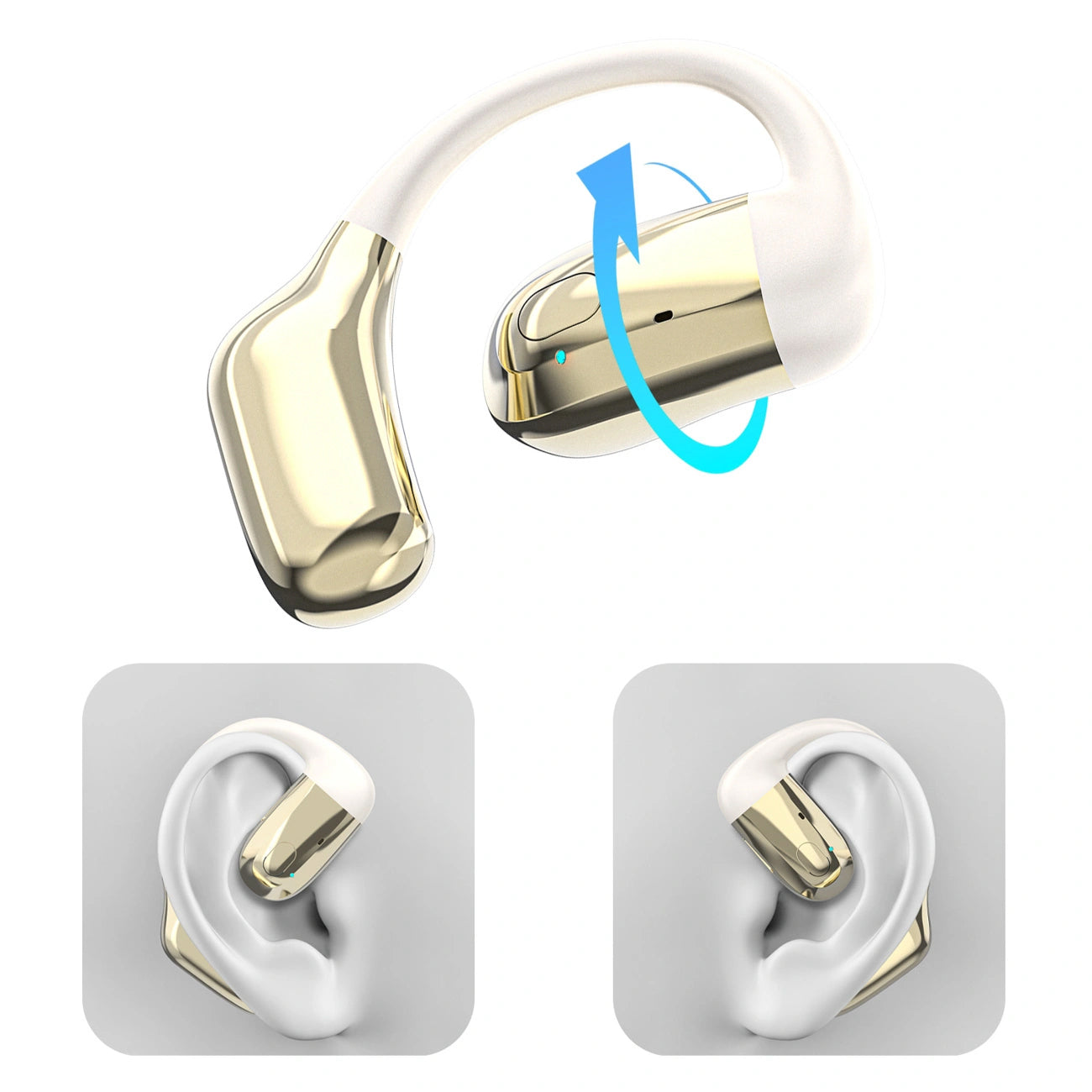 Handsfree Bluetooth Dudao U4Pro, A2DP, Złoty Beż