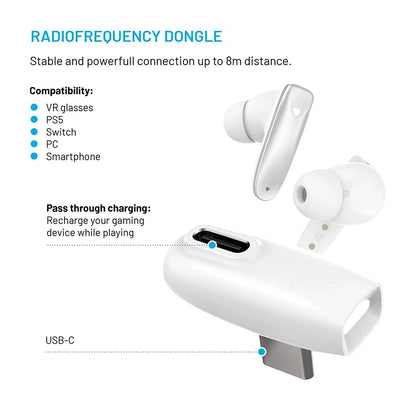 Handsfree Bluetooth Fixed Pods, TWS, White