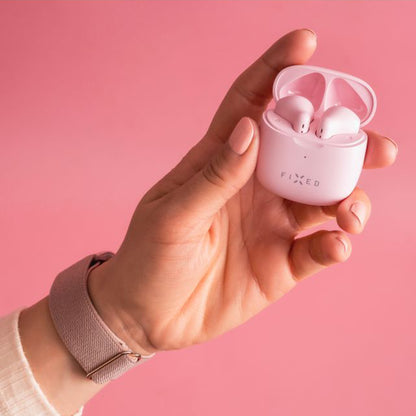 Handsfree Bluetooth Fixed, TWS, Różowy