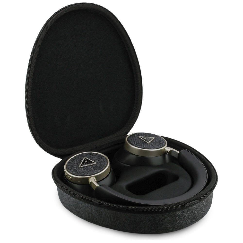 Handsfree Bluetooth Guess 4G Gold Triangle Logo, A2DP, Czarny