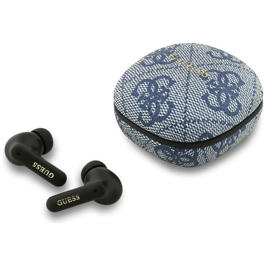 Handsfree Bluetooth Guess 4G Classic Metal Logo, TWS, Niebieski