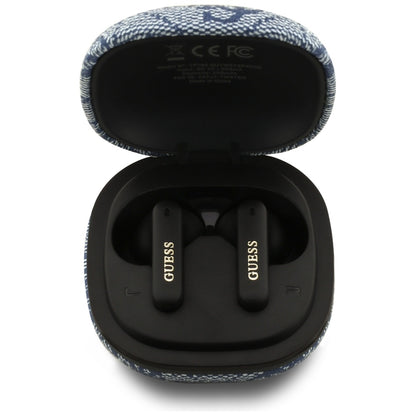 Handsfree Bluetooth Guess 4G Classic Metal Logo, TWS, Niebieski