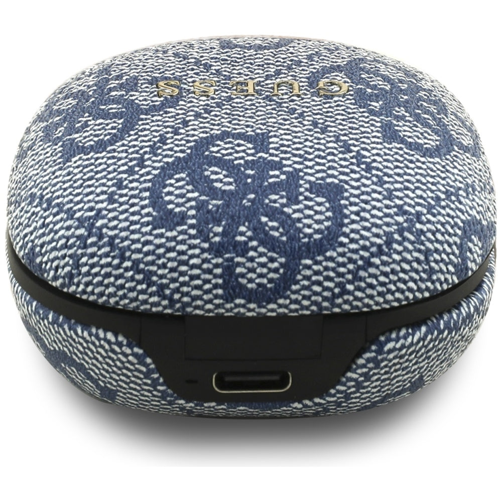 Handsfree Bluetooth Guess 4G Classic Metal Logo, TWS, Niebieski