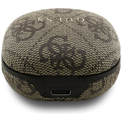 Handsfree Bluetooth Guess 4G Classic Metal Logo, TWS, Brązowy