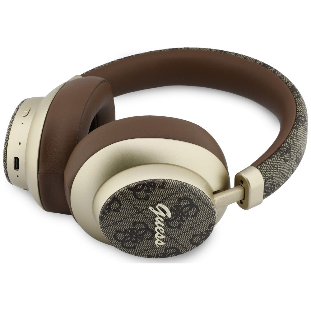 Handsfree Bluetooth Guess 4G Gold Script Metal, A2DP, Brązowy