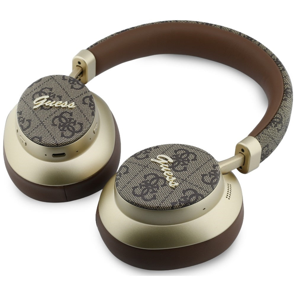 Handsfree Bluetooth Guess 4G Gold Script Metal, A2DP, Brązowy